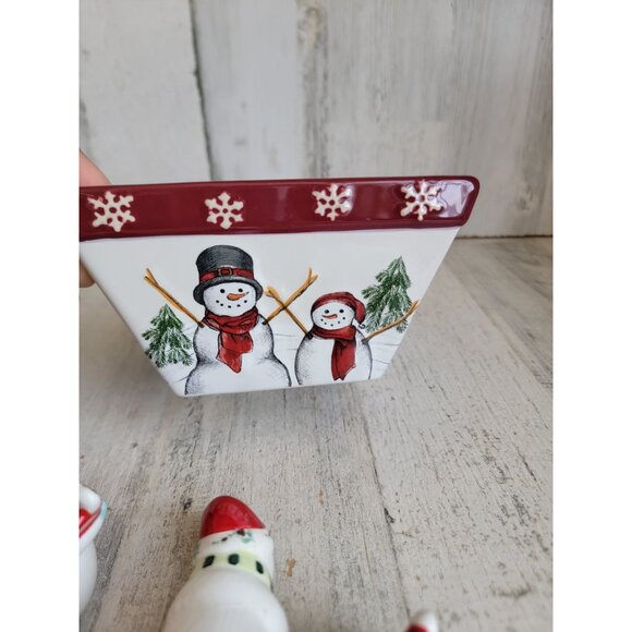 Variety snowman bowl spreader Santa figure Xmas decor home collection - Picture 10 of 13